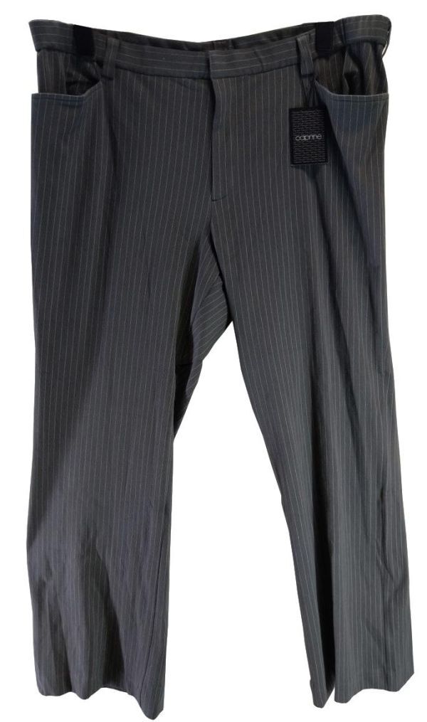 KJC0290■ 新品 メンズ ストライプ ボトム カジュアル 前ポケット2個 4L相当 106-118 グレー拍卖
