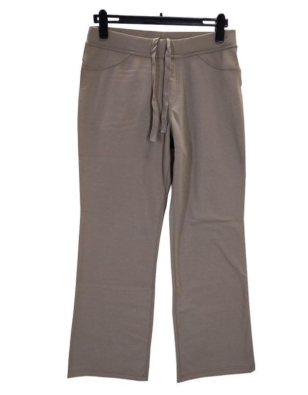 KJC0073-3◇ 新品 ストレートパンツ 裏起毛 秋冬向き 前飾りポケット ウエスト紐 ストレッチ素材 無地 92-109 3L相当 ベージュ拍卖