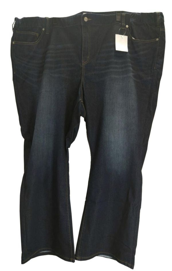 KJC0183-4■新品 ブーツカット デニムパンツ 前コインポケット 前ポケット2つ フロントボタン 前ファスナー 146-140 インディゴ拍卖