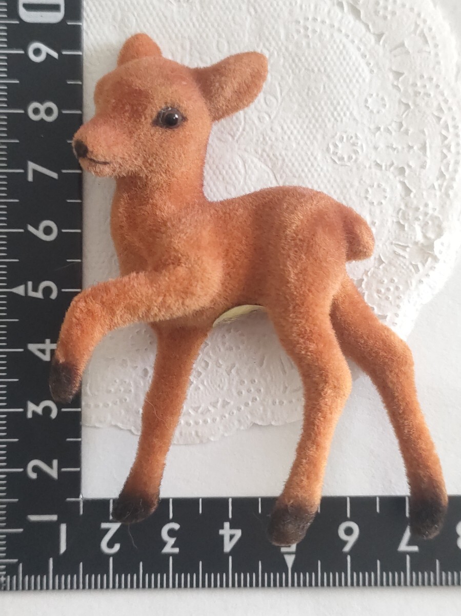 5r0724 フロッキー 動物 バンビ 子鹿 ドール お友達 ミニチュア レトロ拍卖