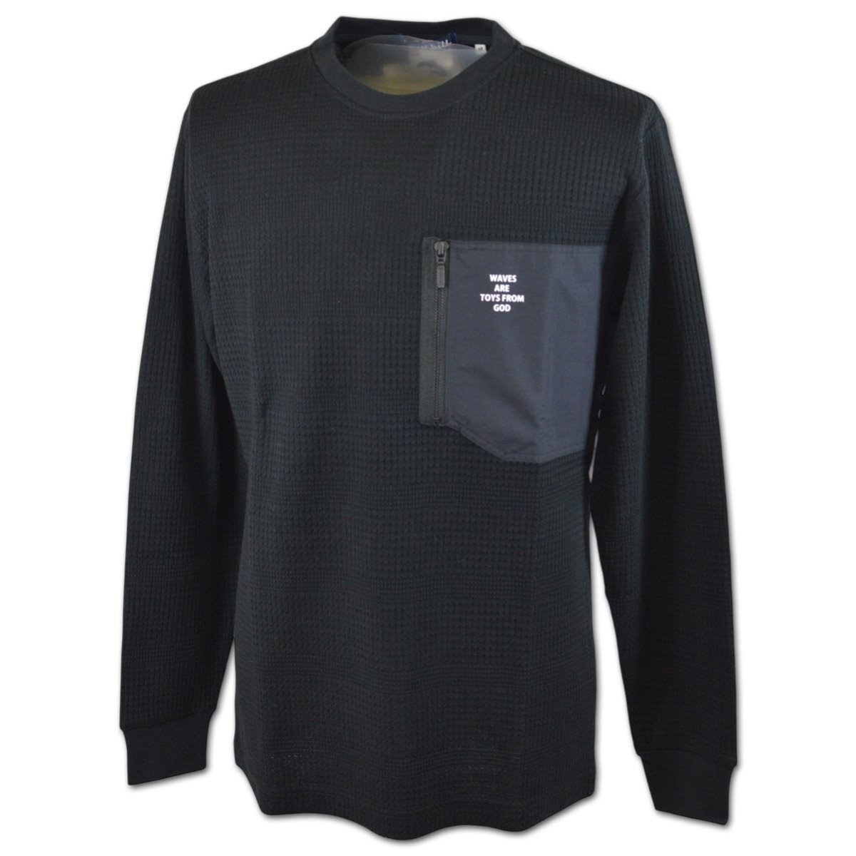 3割引【Alcott hill アルコットヒル】メンズ 長袖Tシャツ L(48) 黒 45-1504-10-05 アンジェロ 秋冬用 カジュアル おしゃれ かっこいい @拍卖