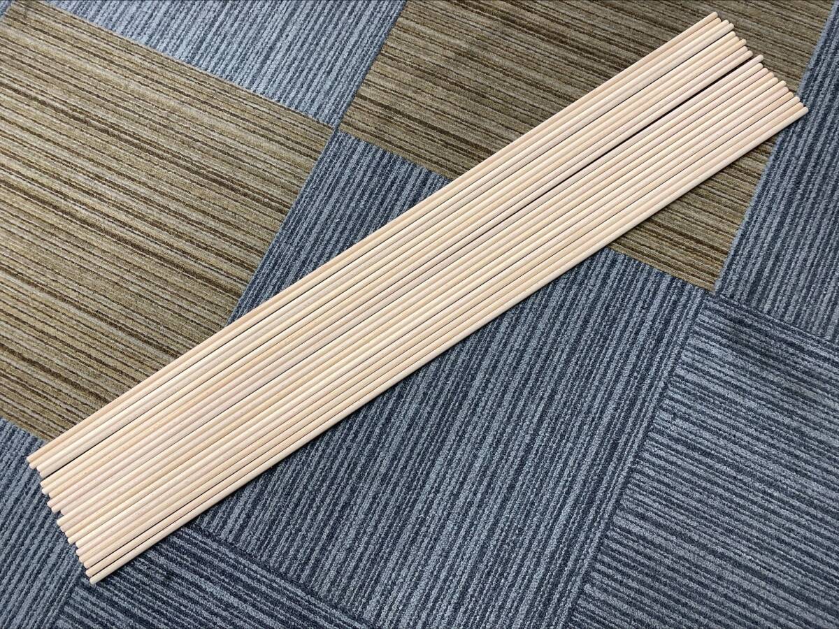 直径8mm 長さ1000mm DIY 木材 DIY用 桧 丸棒材 クラフト用丸棒 20本.拍卖