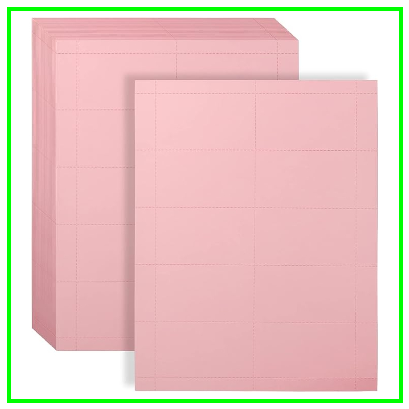 ◆印刷可能なカード 名刺 レーザープリンター ビジネスカード 1000枚セット (ピンク)拍卖