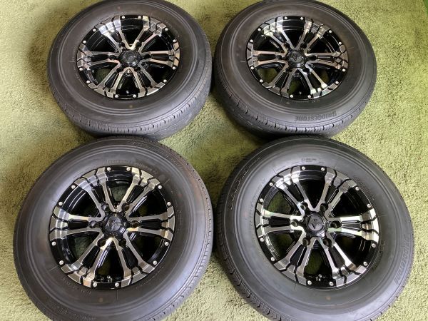 送料無料 ラジアルセット ナイトロパワー クロスクロウ 15in ブリヂストン エコピア RD613 195/80R15 107/105 LT レジアス DX拍卖