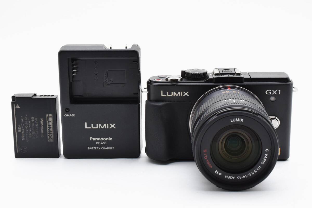 【良品】パナソニック Panasonic LUMIX DMC-GX1 G VARIO 14-45mm f3.5-5.6 ASPH. ミラーレス 一眼 カメラ A63A92744拍卖