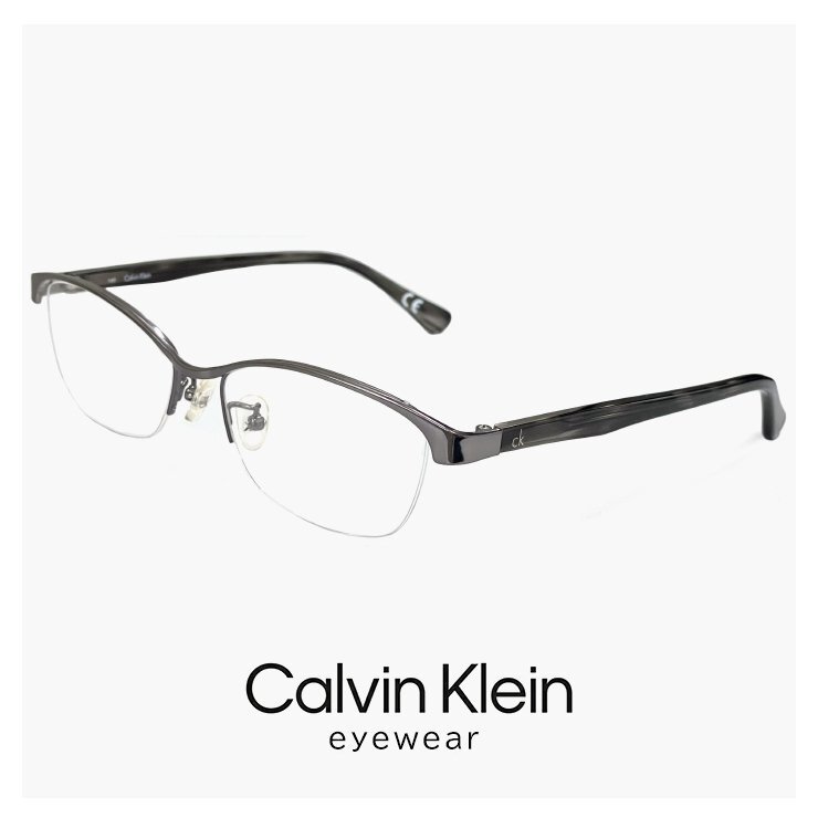 新品 カルバンクライン メンズ メガネ ck5436a-060 Calvin Klein CK5436A カルバン・クライン メタル フレーム ナイロール ハーフリム 型拍卖