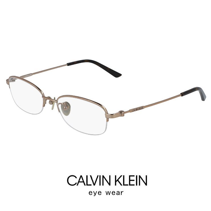 新品 メンズ カルバンクライン メガネ ck19141a-781 calvin klein 眼鏡 ck19141a ナイロール ハーフリム チタン アジアンフィット拍卖