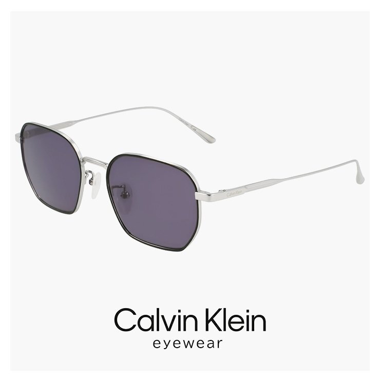 新品 カルバンクライン サングラス ck24109slb 045 calvin klein メンズ レディース モデル メタル 多角形 チタン フレーム UVカット拍卖
