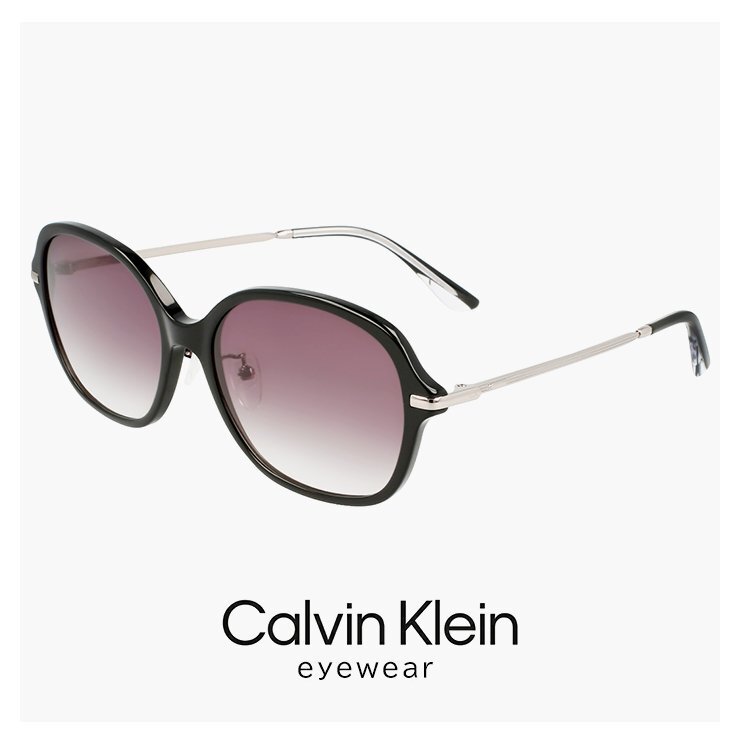 新品 レディース カルバンクライン サングラス ck22560slb 001 57mm calvin klein スクエア バタフライ 型 UVカット UV400 紫外線対策拍卖