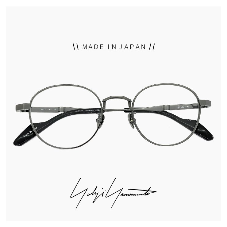 新品 メンズ ヨウジ ヤマモト メガネ 日本製 19-0090 3 c03 49mm Yohji Yamamoto 眼鏡 ブランド 細メタル ボストン 型 ベータ チタン拍卖