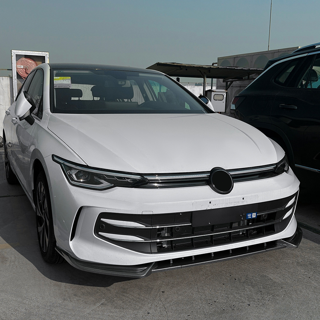 スポーティ全開♪ カーボン ルック フロントバンパー リップ スポイラー ゴルフ8 ゴルフヴァリアント TDI eTSI アクティブ スタイル拍卖