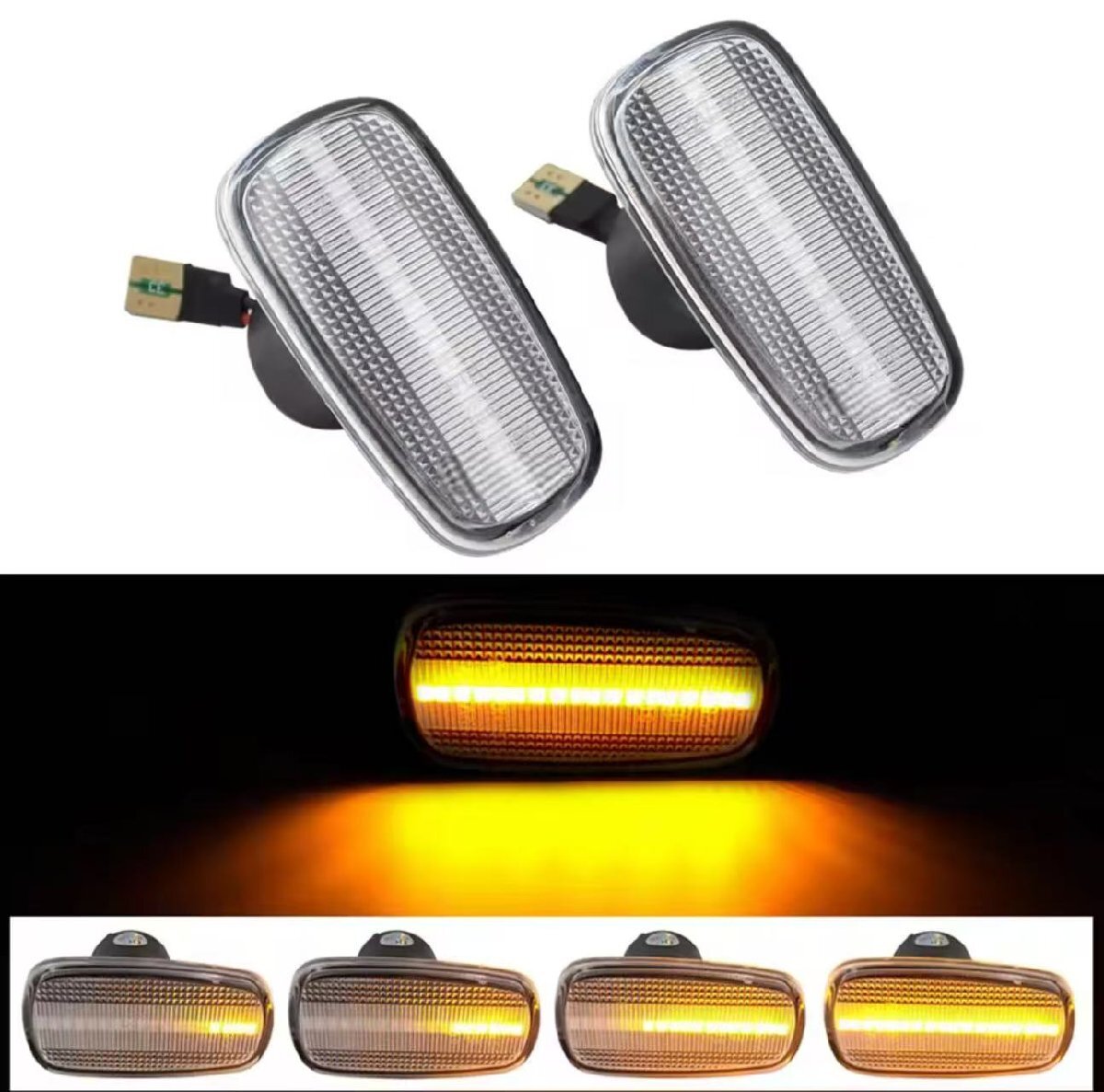 流星ウインカー♪ シーケンシャルウインカー♪ サイドマーカー ヴェロッサ GX110 GX115 JZX110 20 25 V25 VR25 FOUR GPK クリア拍卖