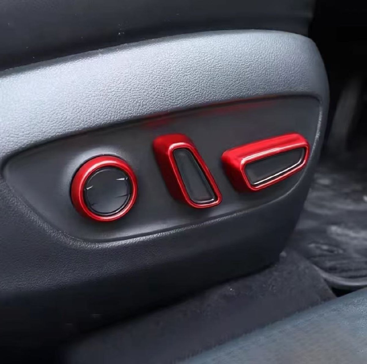 デザイン性UP♪ レッド シートスライダー パワーシート スイッチ カバー プリウス 60 系 ZVW60 ZVW65 MXWH60 MXWH65 MXWH61 U G Z拍卖