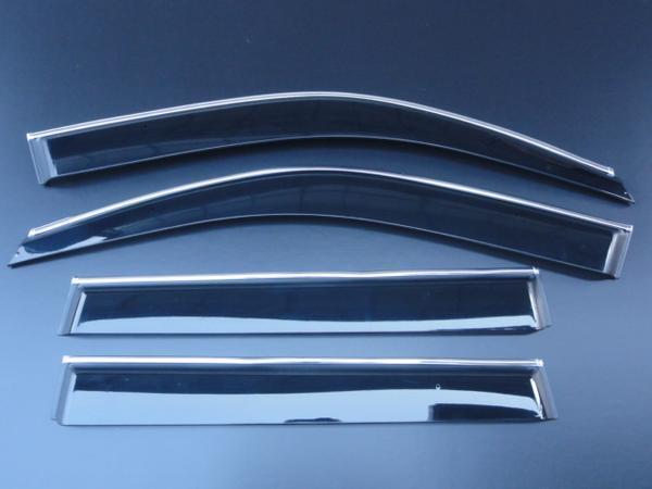 安心ビス付き♪ メッキ モール ドアバイザー サイドバイザー エクストレイル T30 NT30 PNT30 クローム ライン ガーニッシュ スモーク拍卖