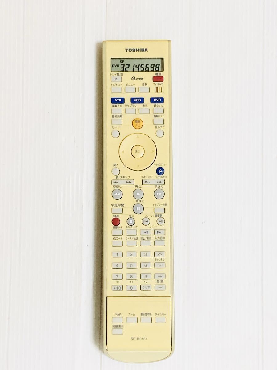855 即日発送 TOSHIBA 東芝 ビデオ・HDD・DVD リモコン 【SE-R0164】 動作品拍卖