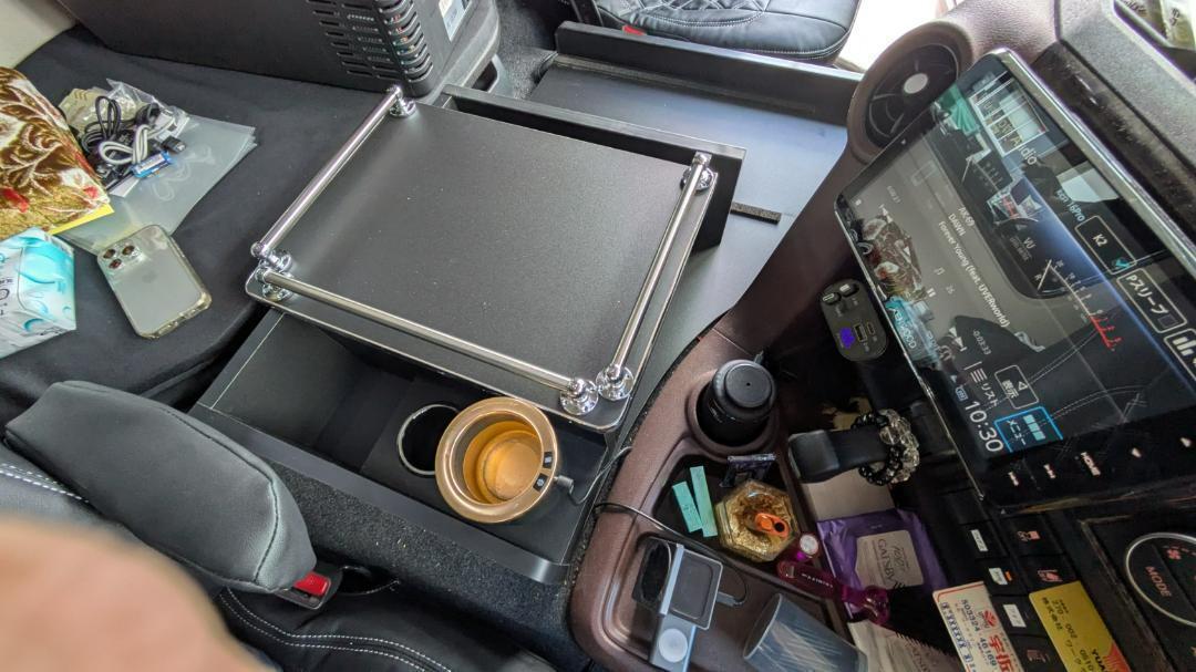 新型 17 グランドプロフィア 保冷庫対応 コンソールテーブル パイプ有り拍卖