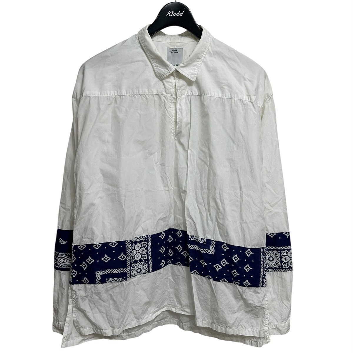 VISVIM KERCHIEF BORDER TUNIC SHIRT 0117105011012 8071000159342拍卖