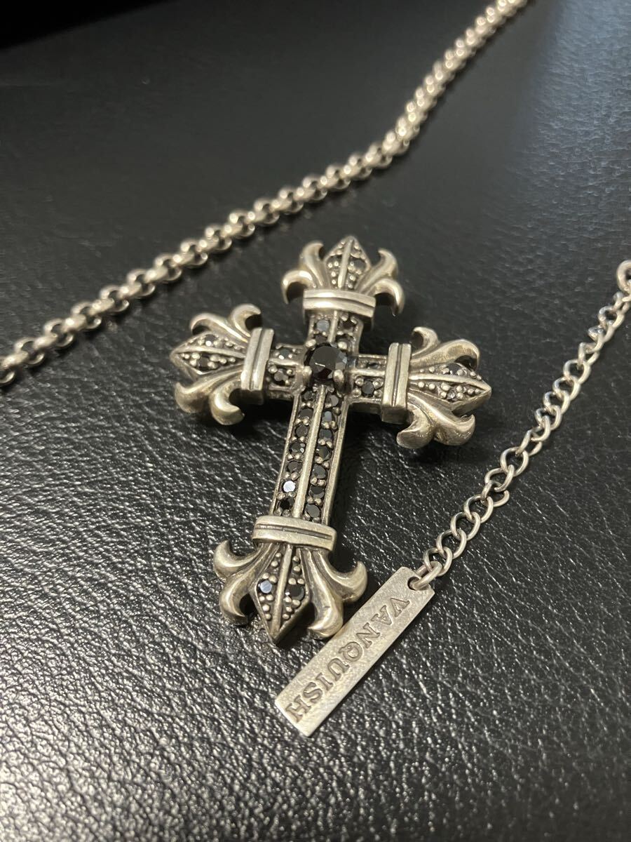 ネックレスVANQUISH Elegante(ヴァンキッシュ・エレガンテ)シルバー925 クロムハーツ HEARTS CHROME ロールチェーン ダブルクロスチャーム拍卖