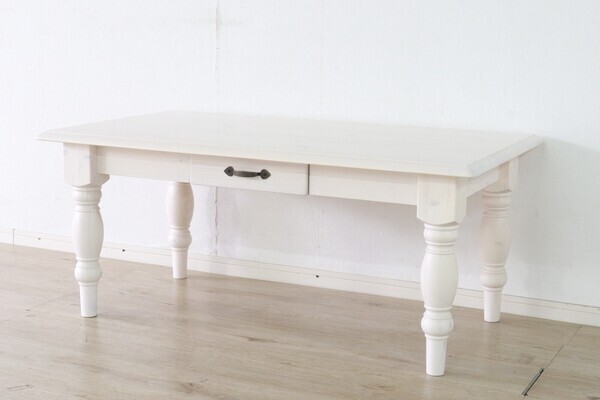 カントリー調 センターテーブル105 ホワイト giocoso ジョコーソ拍卖