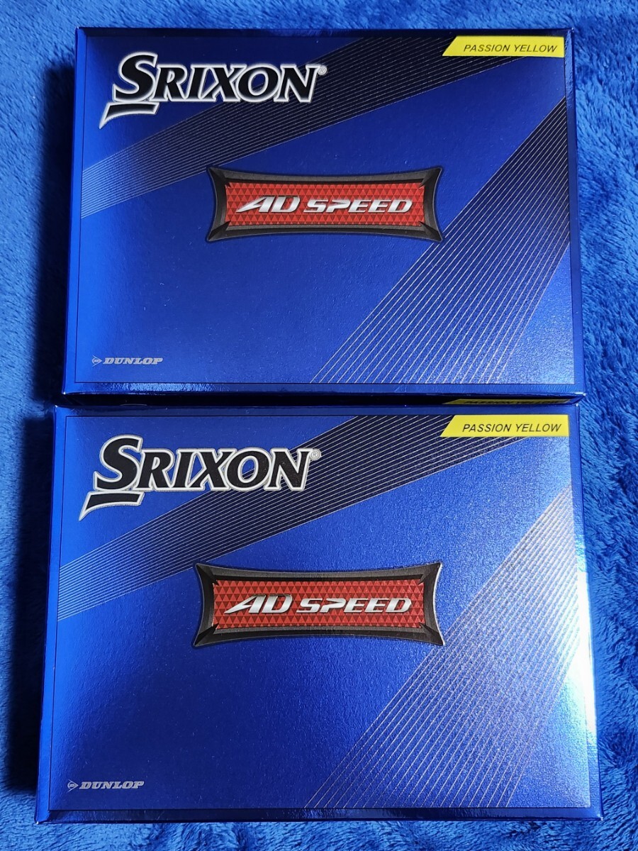 DUNLOP ダンロップ SRIXON AD SPEED 2022年モデル パッションイエロー ゴルフボール 2ダース拍卖