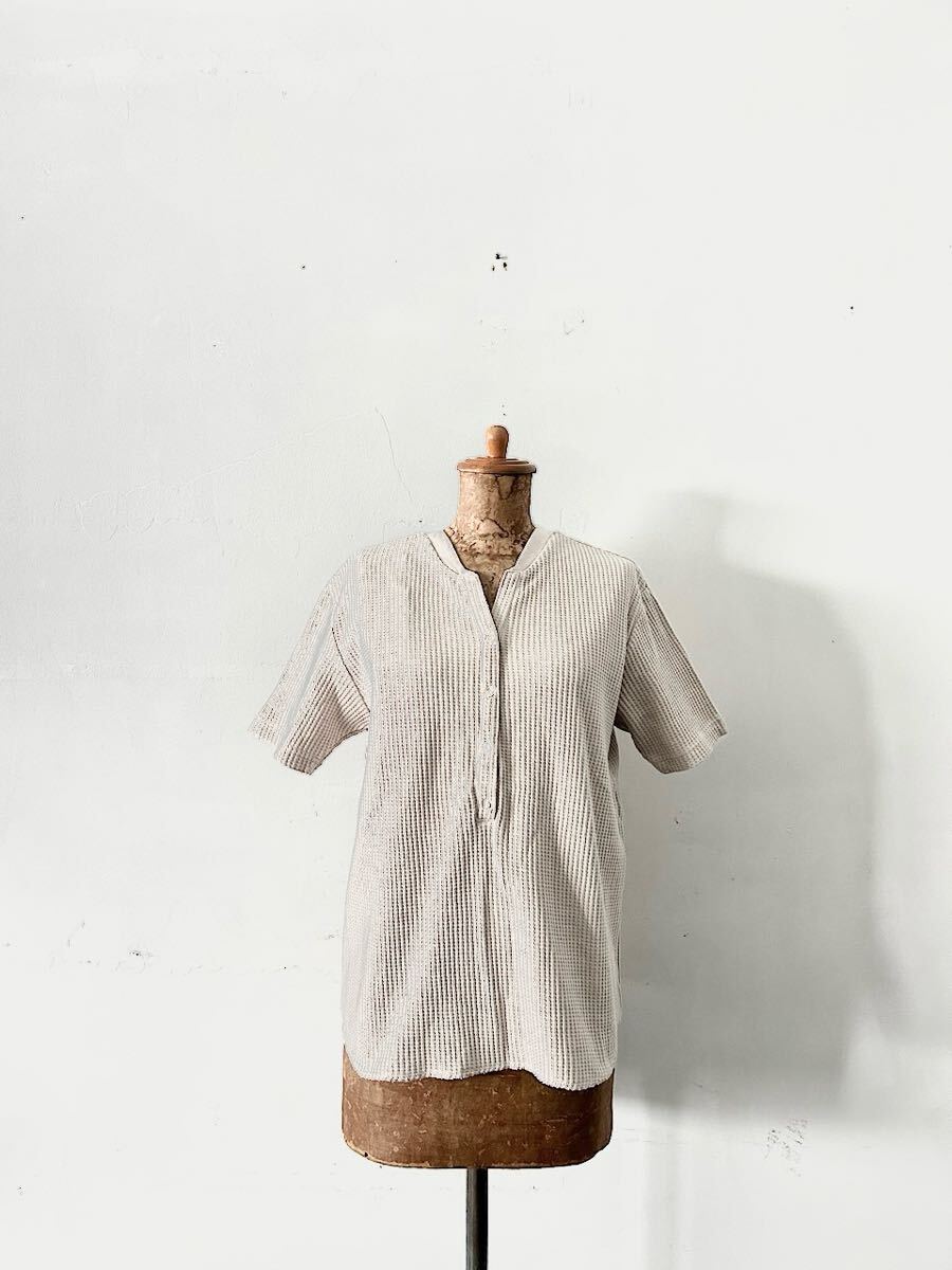 【未使用】SENSE OF PLACE by URBAN RESEARCH 2WAYワッフルビッグTシャツ ベージュ拍卖