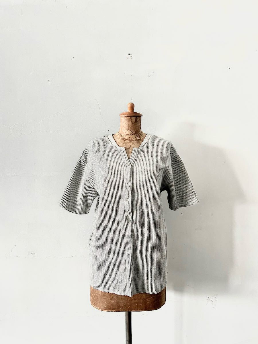 【未使用】SENSE OF PLACE by URBAN RESEARCH 2WAYワッフルビッグTシャツ グレー拍卖