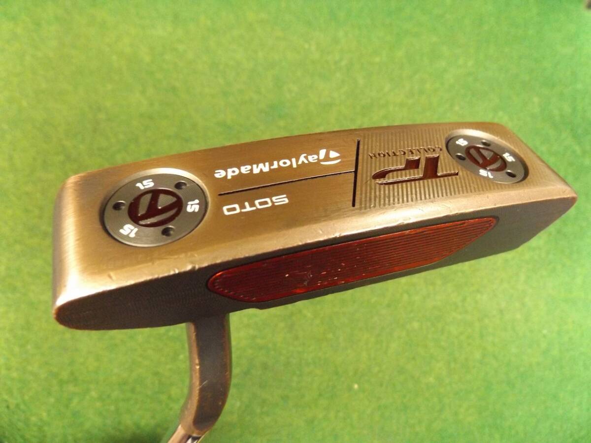 【税込】6840 TP COLLECTION BLACK COPPER SOTO(US) 34インチ カバー無 フェース凹み有 テーラーメイド TPコレクション パター .977128拍卖