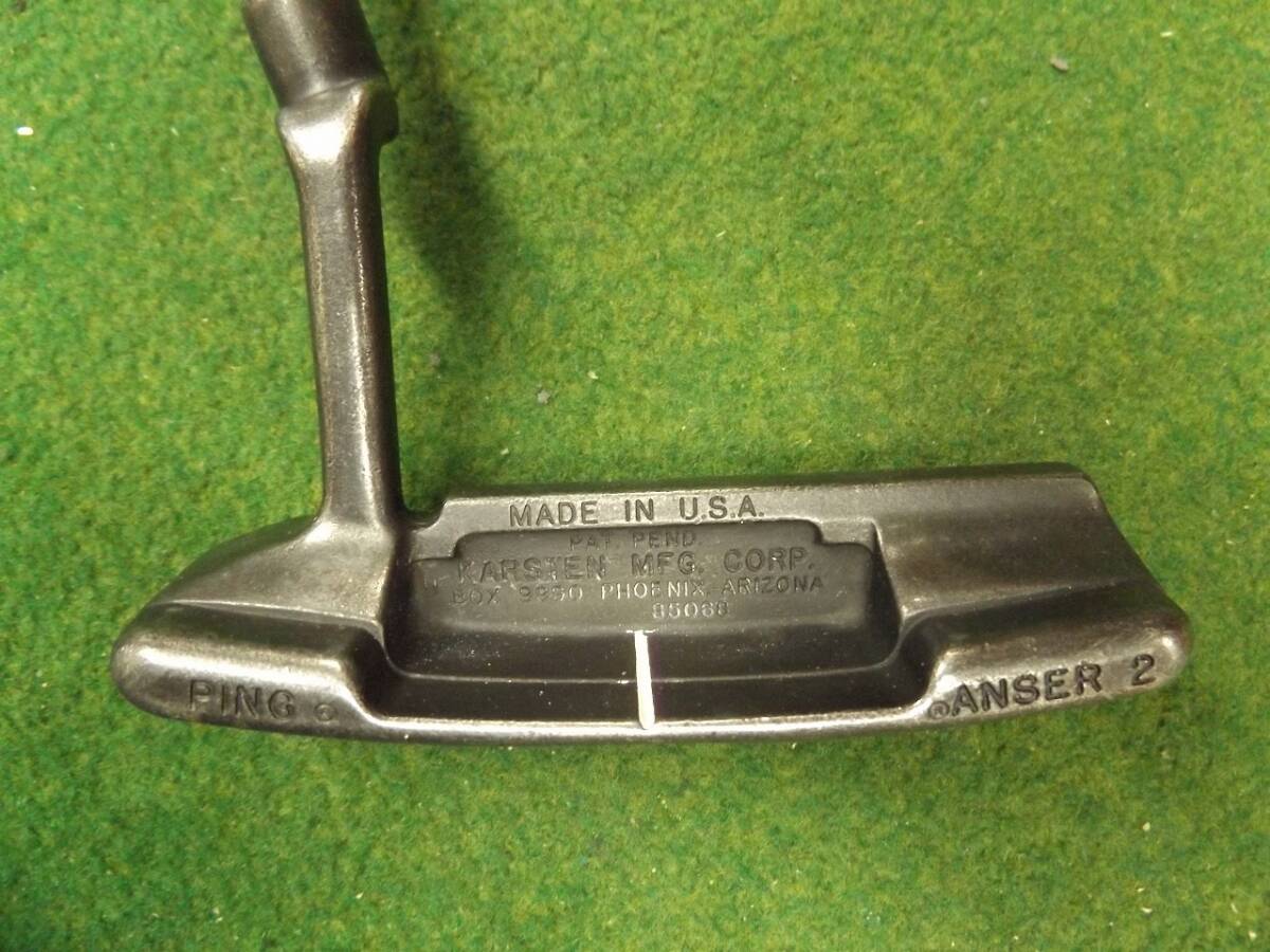 【税込】6840 ANSER2 ブラックサテン 34インチ カバー無 PING ピン アンサー .977272拍卖