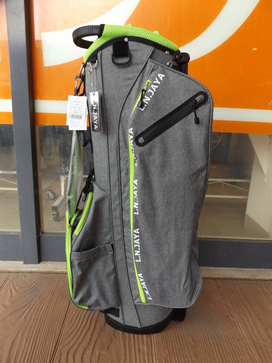 【税込】新品 L.N.JAYA スタンドバッグ 軽量 9型 2.7kg グレー キャディバッグ拍卖