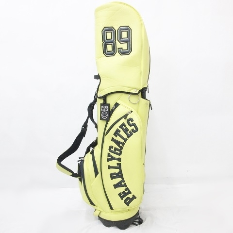 PEARLY GATES パーリーゲイツ キャディバッグ ゴルフバッグ ニコちゃん スタンド式 5分割 イエロー 黄色 紺 ネイビー 25081003拍卖