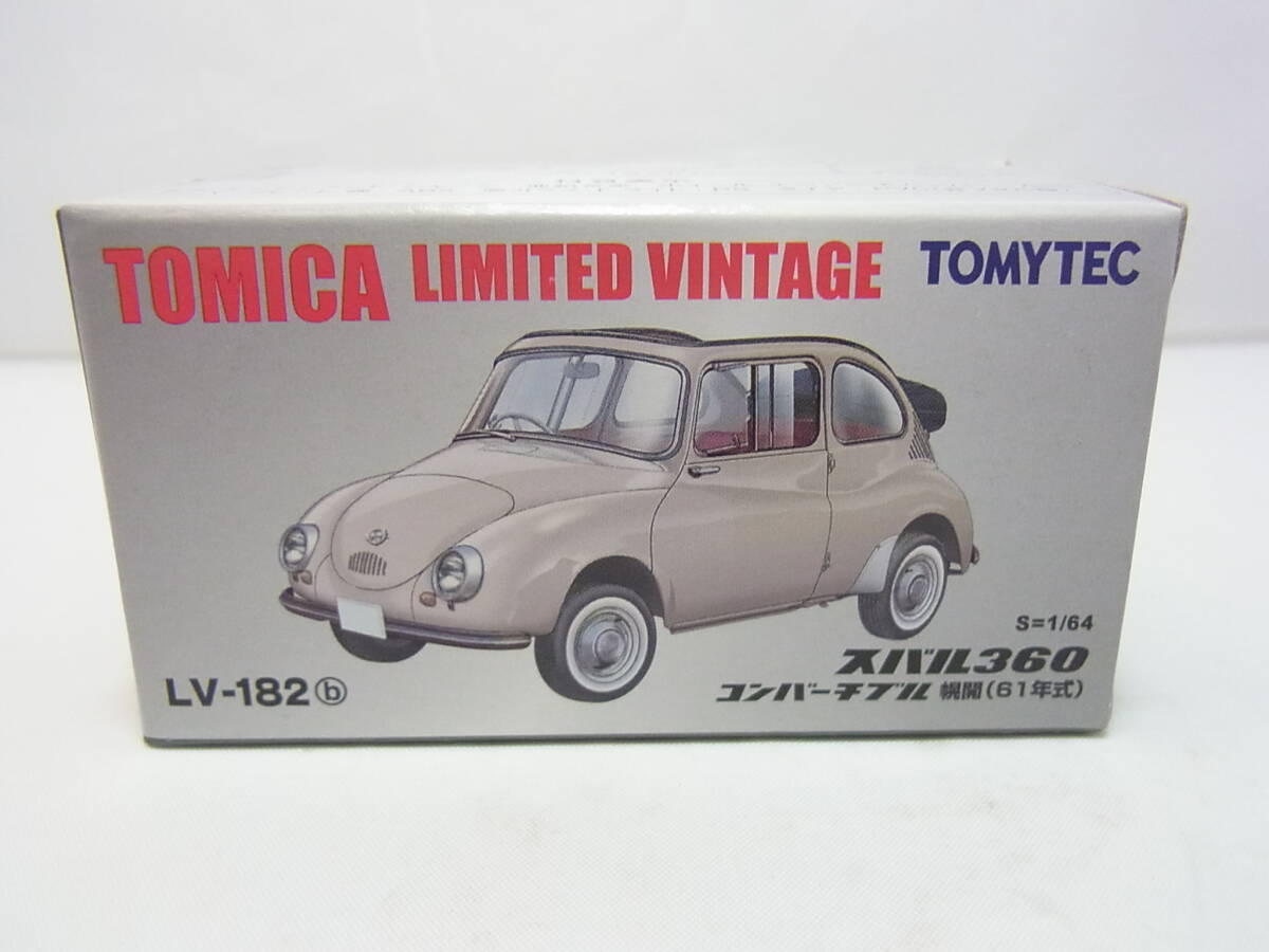 トミカリミテッド ヴィンテージ LV-182b スバル 360 コンバーチブル 幌開 (61年式) SUBARU拍卖