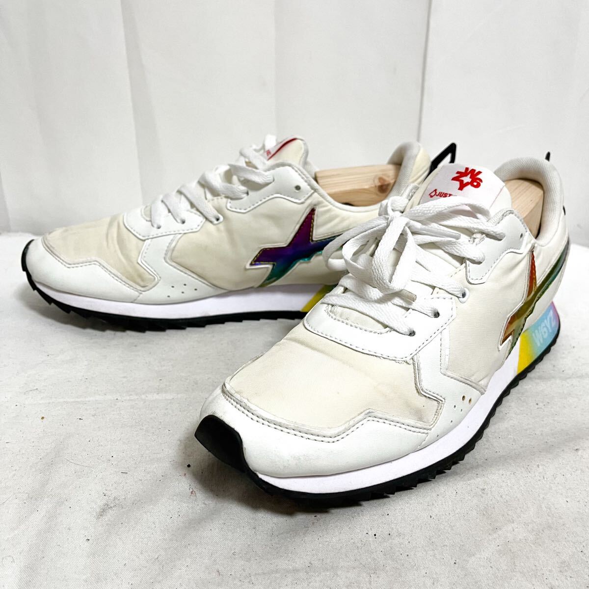 和813★ W6ZY JUST SAY WIZZ ウィズ スニーカー シューズ US8.5 オフホワイト メンズ拍卖