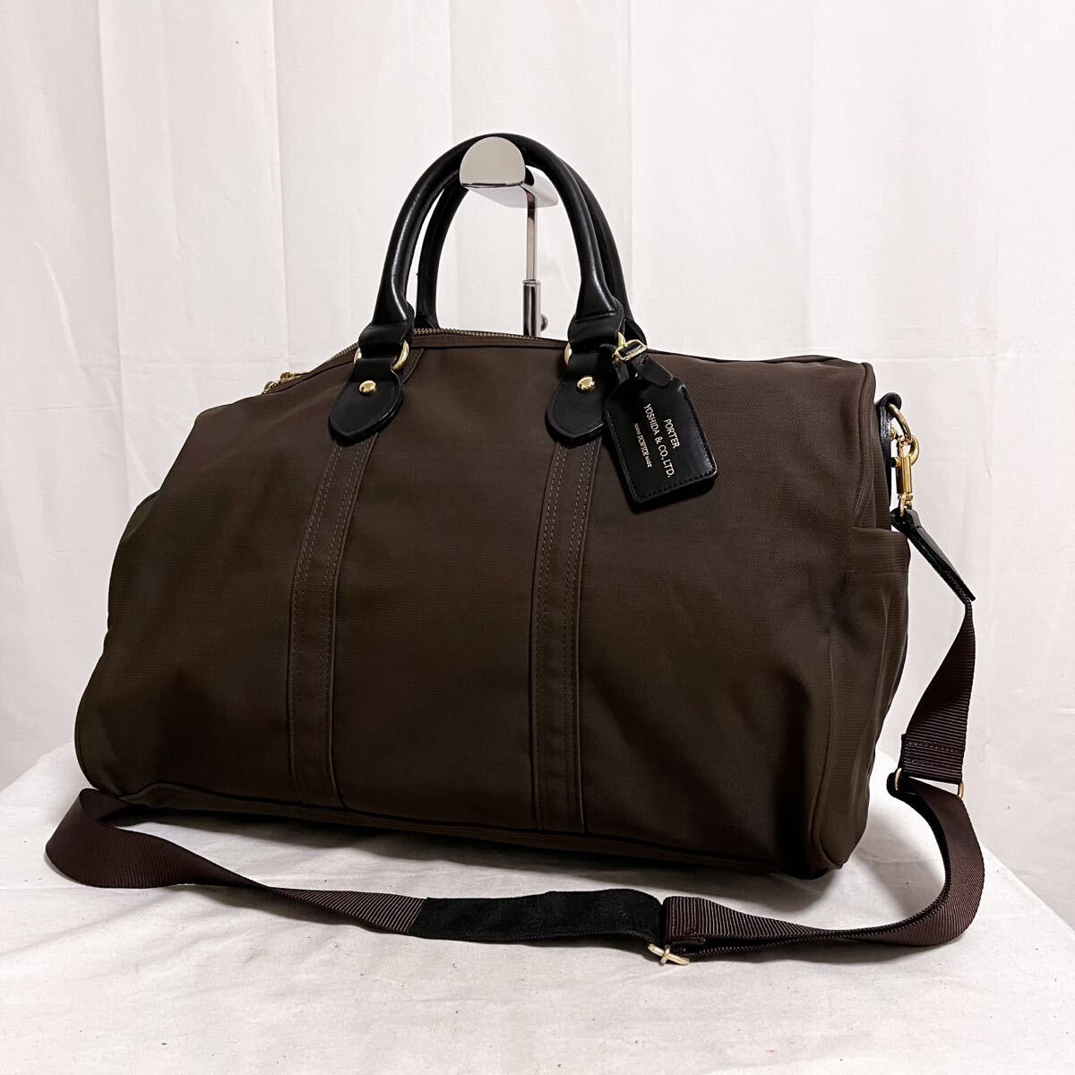 和815★ PORTER ポーター ボストンバッグ トラベルバッグ ハンドバッグ ショルダーバッグ ブラウン メンズ拍卖