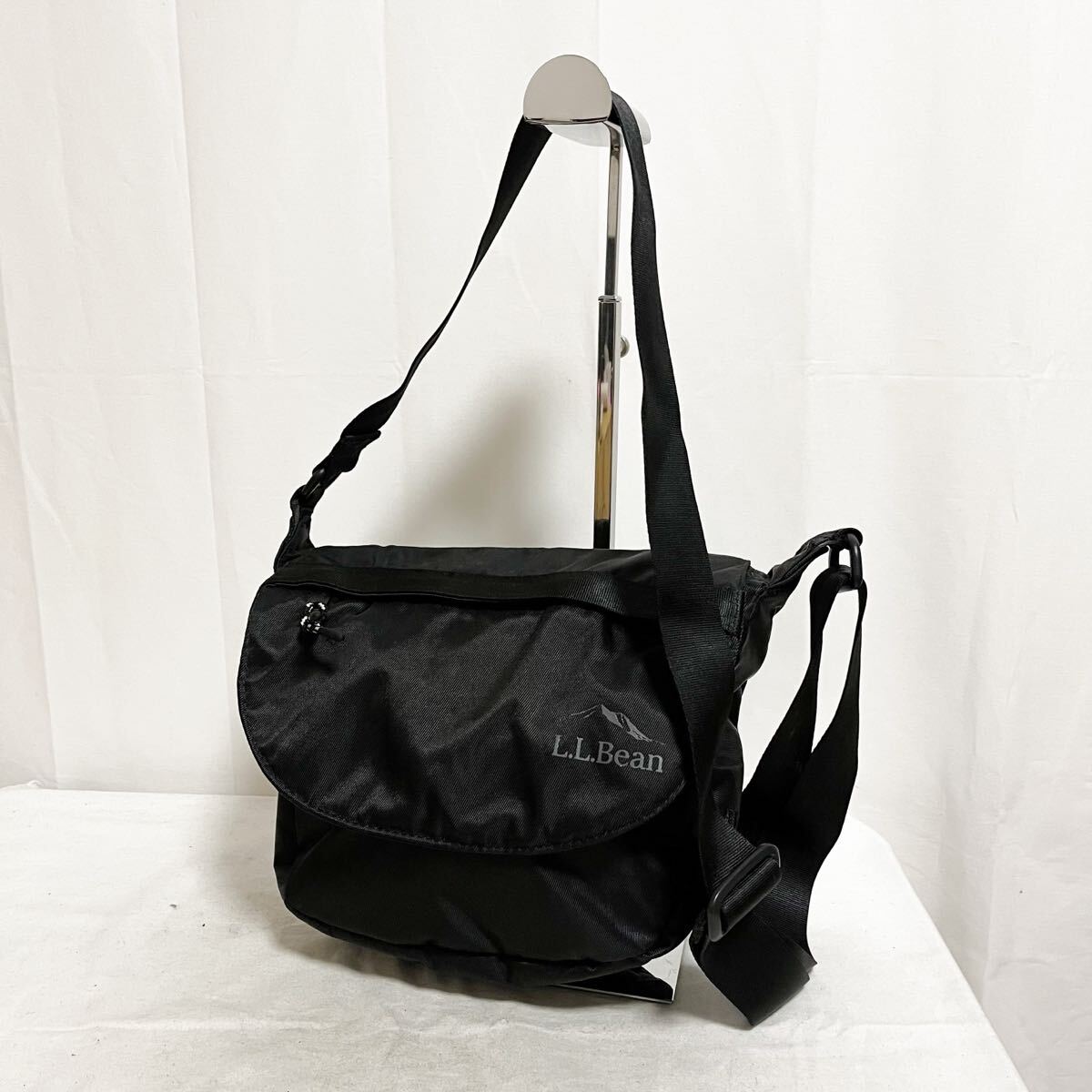和819★ L.L.Bean エルエルビーン ミニバッグ ショルダーバッグ 斜めがけ ブラック メンズ アウトドア キャンプ拍卖