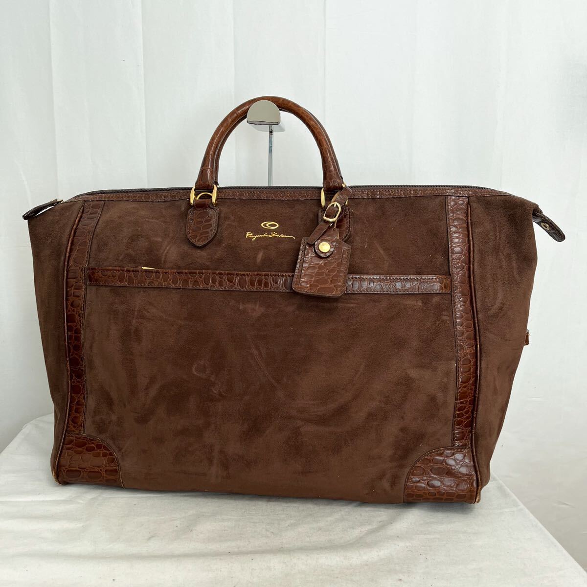 和824★ Ace. Ryusaku Shinkawa エース 新川柳作 ボストンバッグ トラベルバッグ ハンドバッグ ブラウン メンズ拍卖