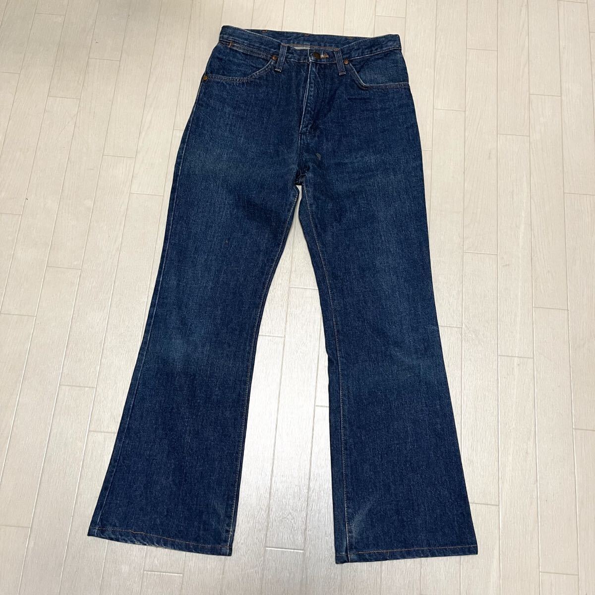 和828★ Wrangler ラングラー 日本製 デニムパンツ ジーンズ ボトムス 32 ブルー メンズ拍卖