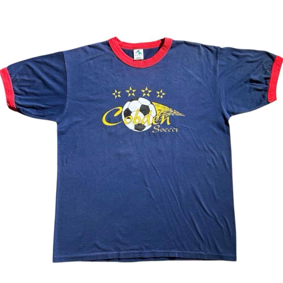 00s AUGUSTA Cobden Soccer Ringer T-shirt / 古着 オーガスタ スポーツウェア コブデン サッカー ナンバリング リンガーTシャツ / 1412拍卖