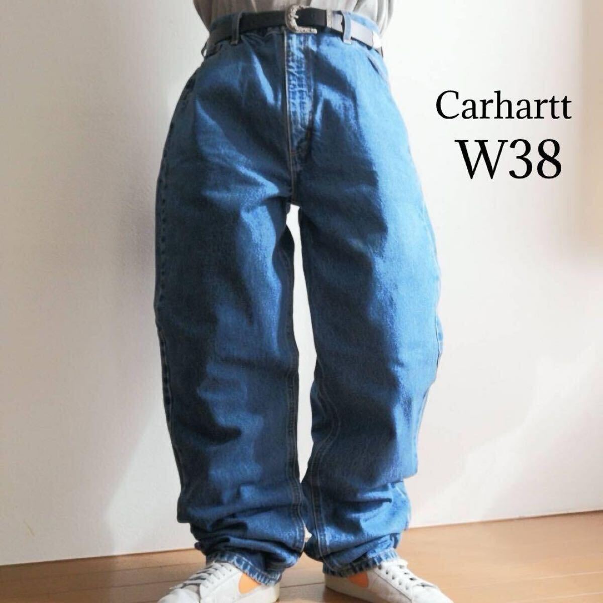 Carhartt カーハート RELAXED FIT テーパード デニムパンツ ジーンズ B17-DST W38 L36 ブルー 古着 / 3850拍卖