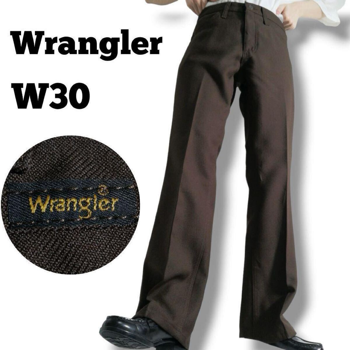 00s wranglar ラングラー ランチャードレスジーンズ スタプレ スラックス ランチャー パンツ W30 L30 ブラウン 古着 /3642拍卖