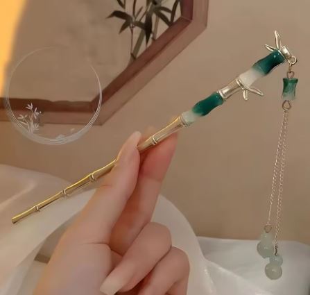 【新品】花柄ヘアスタイル ヘアピン エレガント 髪飾り 中国風 ヘアニードル 結婚式 パーティー ⑤拍卖