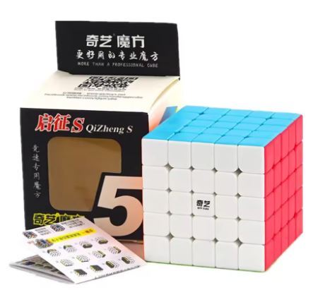 【Qiyi】 5x5 Stickerless マジックキューブ ルービック プロフェッショナル Speedcube スピードキューブ MofangJiaoshi拍卖