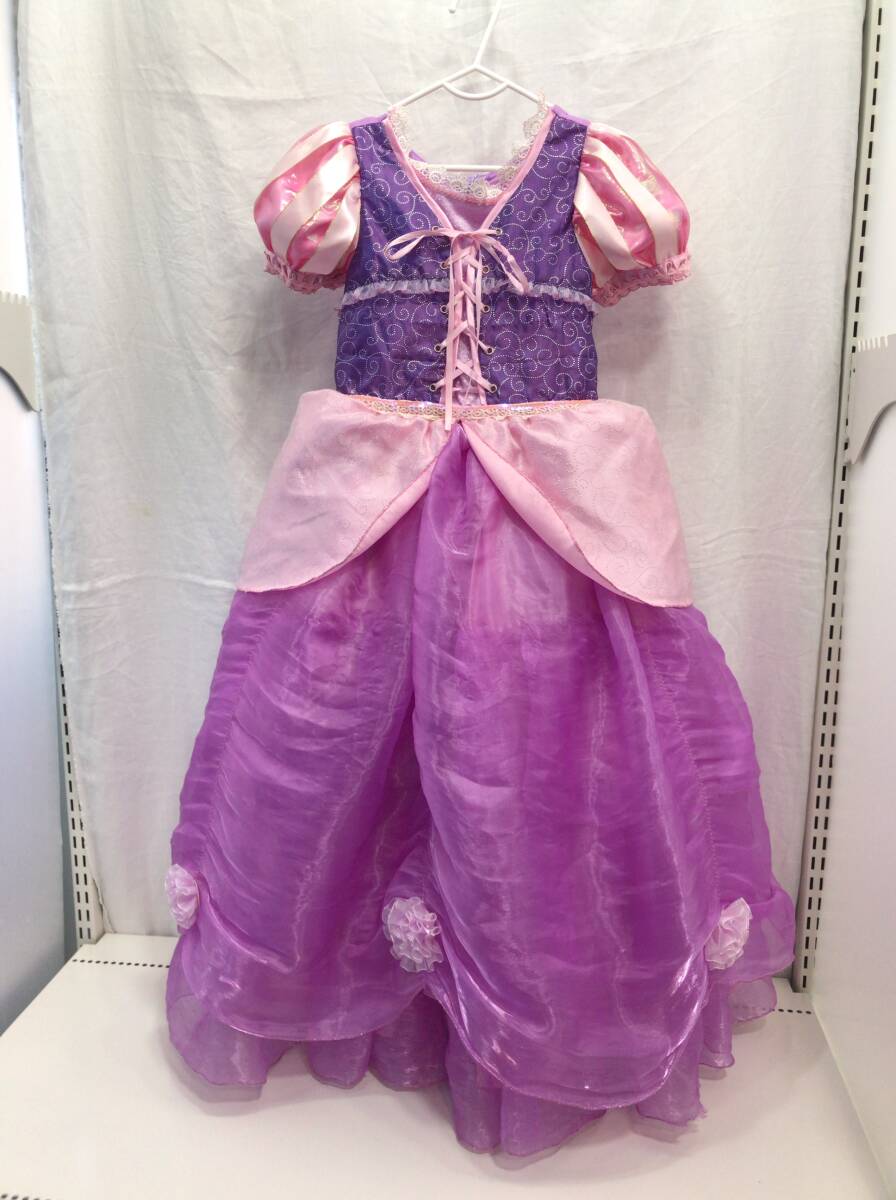 プリンセス コスプレ 仮装 ドレス Mサイズ 子供用 キッズ パープル ピンク C16拍卖