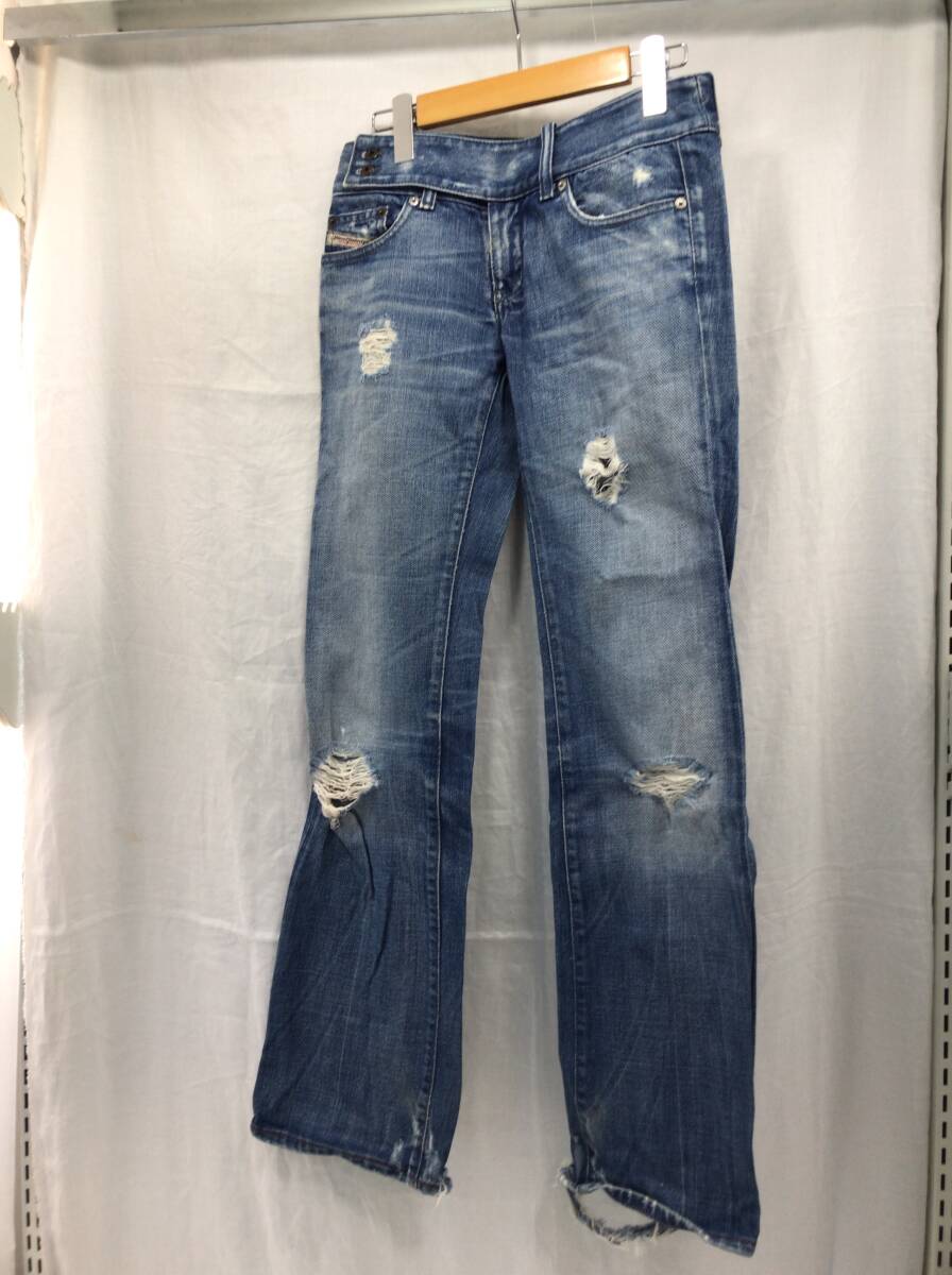 DIESEL デニム ダメージ加工 サイズ27 レディース ディーゼル E38拍卖
