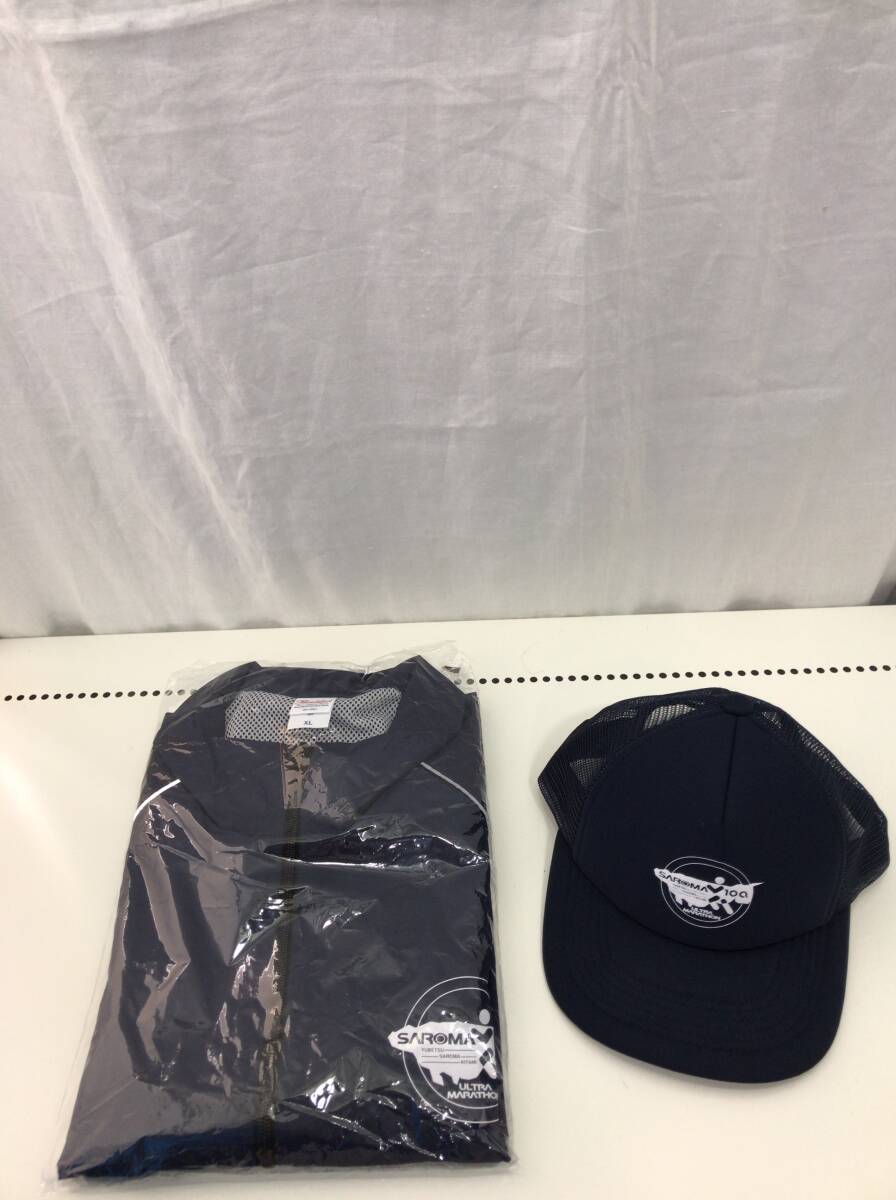 未使用 サロマ湖ウルトラマラソン 長袖 ブルゾン XLサイズ キャップ 帽子 サイズ フリーサイズ 56cm 60cm ネイビー E80拍卖