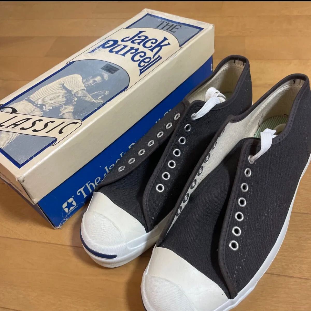 黒 デッドストック 80s コンバース ジャックパーセル USA製 ビンテージ converse オールスター オリジナル拍卖