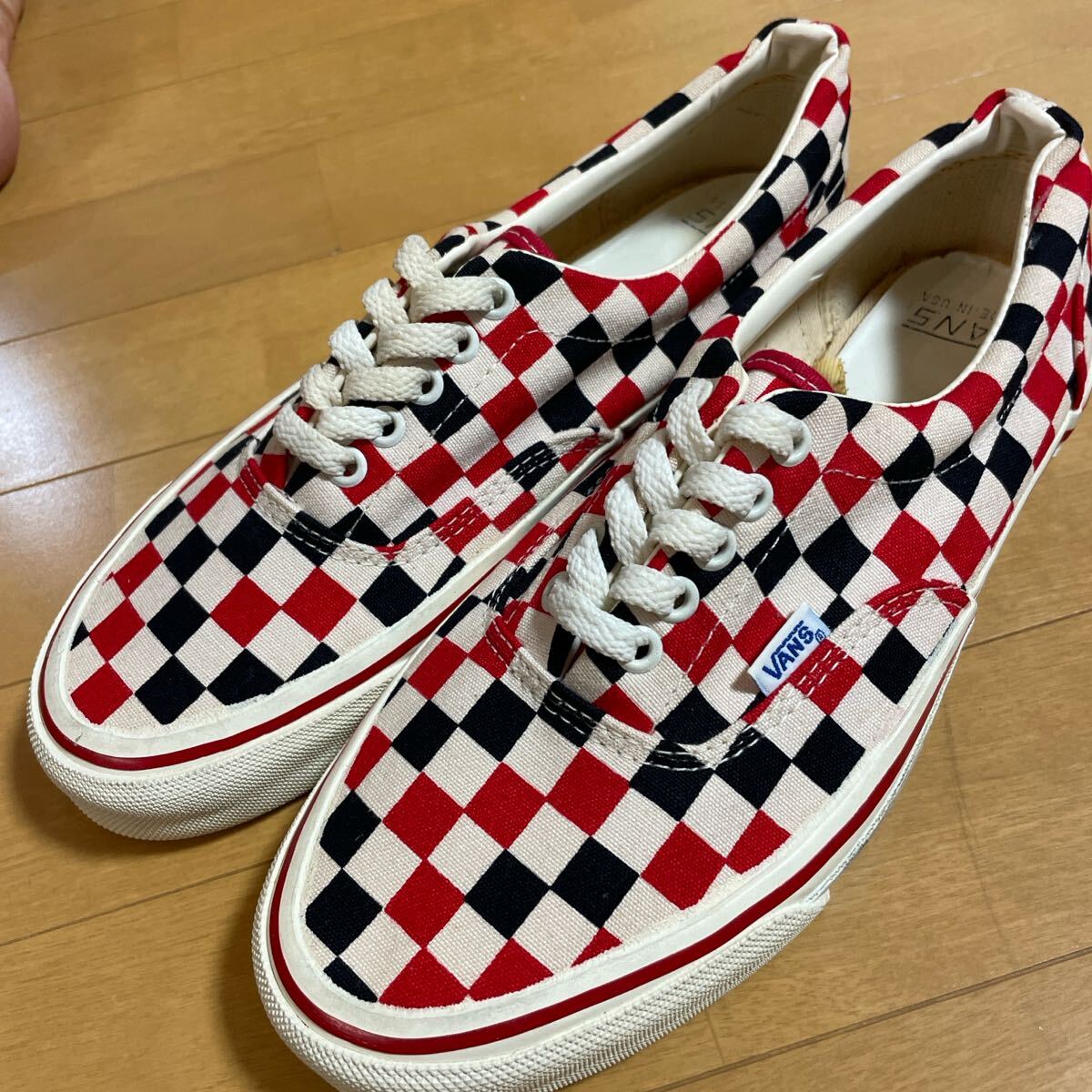 デッドストック VANS ERA ビンテージ USA製 スニーカー バンズ エラ チェッカー スニーカー 80s 拍卖