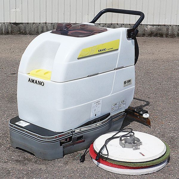 【新潟発】アマノ株式会社 クリーンバーニ SE-500i アワーメーター458H 100V 50/60Hz 床磨き 掃除 洗浄 洗浄作業 業務用清掃マシン 中古拍卖