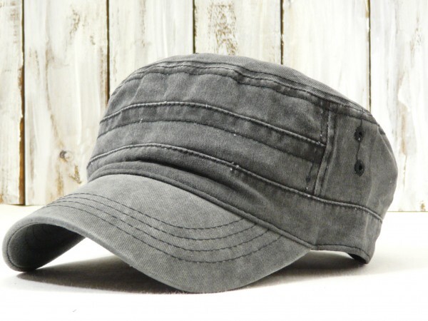 ダメージ ワークキャップ 色あせ ブラック 黒 サイズ調整可 送料\450 男女OK メンズ レディース拍卖