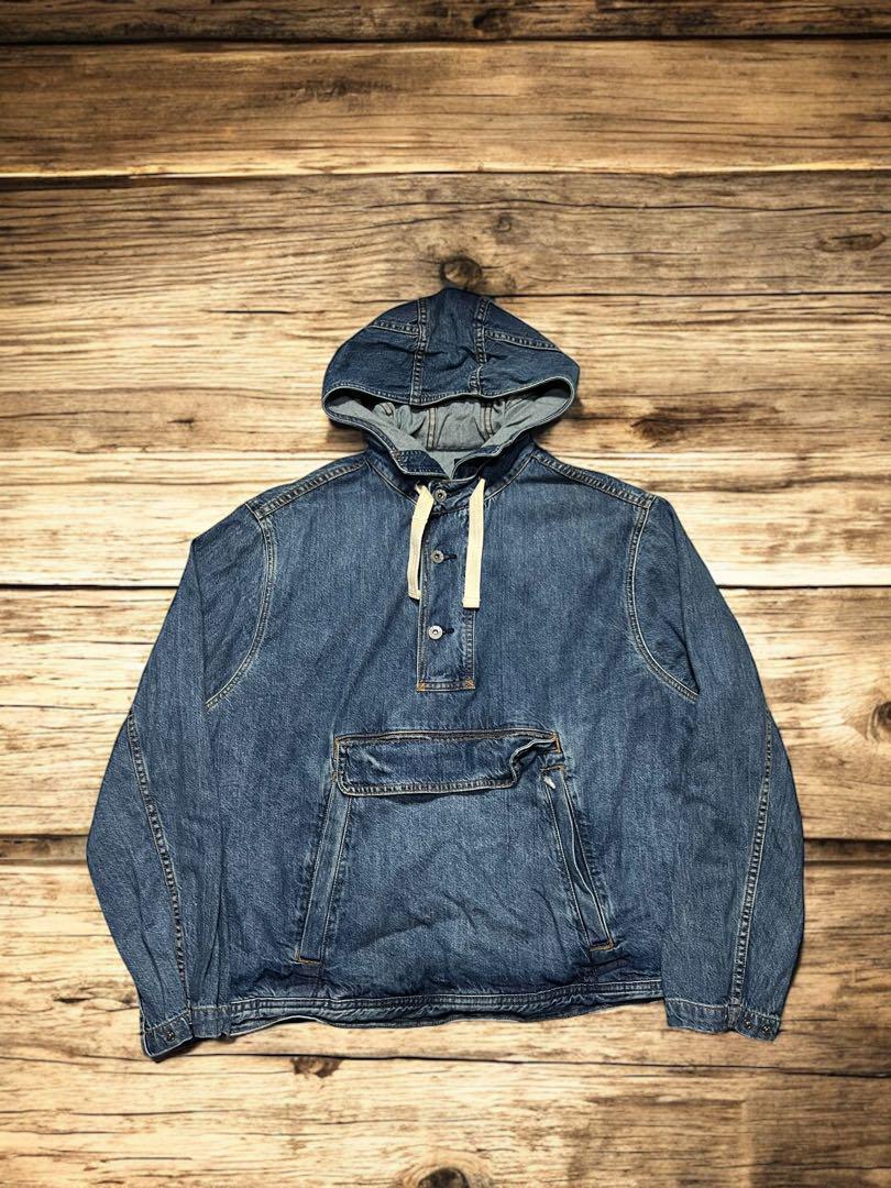 名作 00s GAP デニム アノラックパーカー ギャップ M インディゴ 復刻拍卖