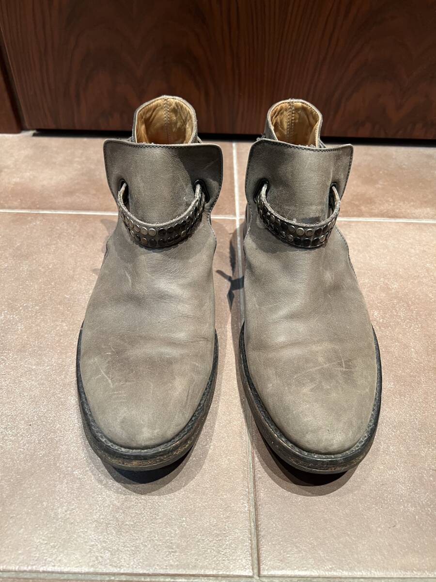 【超希少】HTC スタッズベルトブーツ Size:41 エイジング オリーブ拍卖